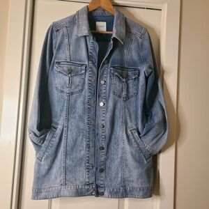 Liverpool Denim Jacket Oversized Blue Mid Length